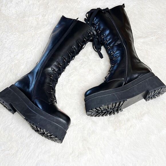 Dolls Kill x Marilyn Manson Knee High Platform Lace up Boots New Size 15 - Picture 3 of 9